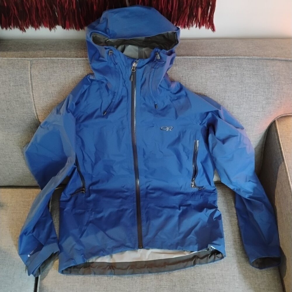 Outdoor Research Mens Paladin Shell 3L Jacket windproof waterproof Blue Large